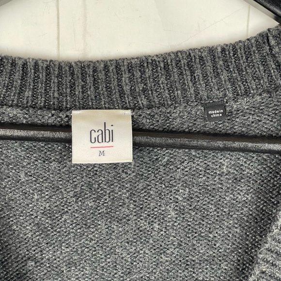 CAbi Gray V Neck Cardigan Size M - Picture 5 of 5